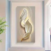 Abstract Feather Wall Art Canvas