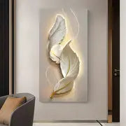 Abstract Feather Wall Art Canvas