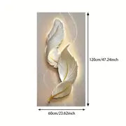 Abstract Feather Wall Art Canvas