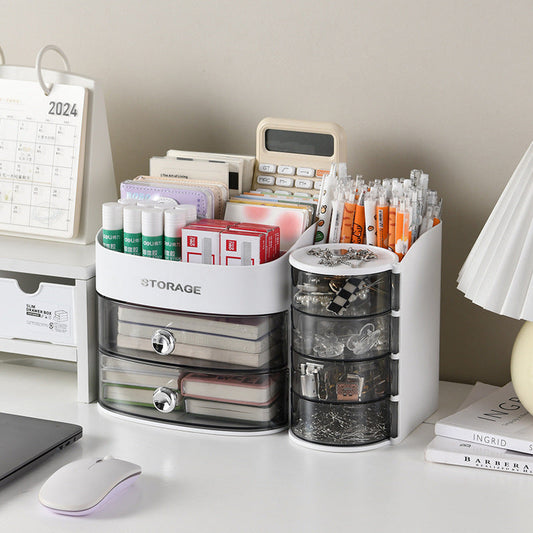 vvCompact Desk Organizer Storage Solution with Multiple Compartments