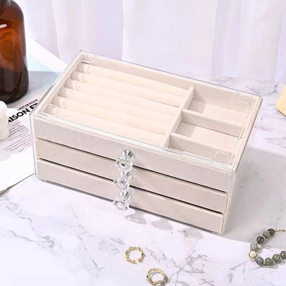3-Tier Transparent Jewelry Case